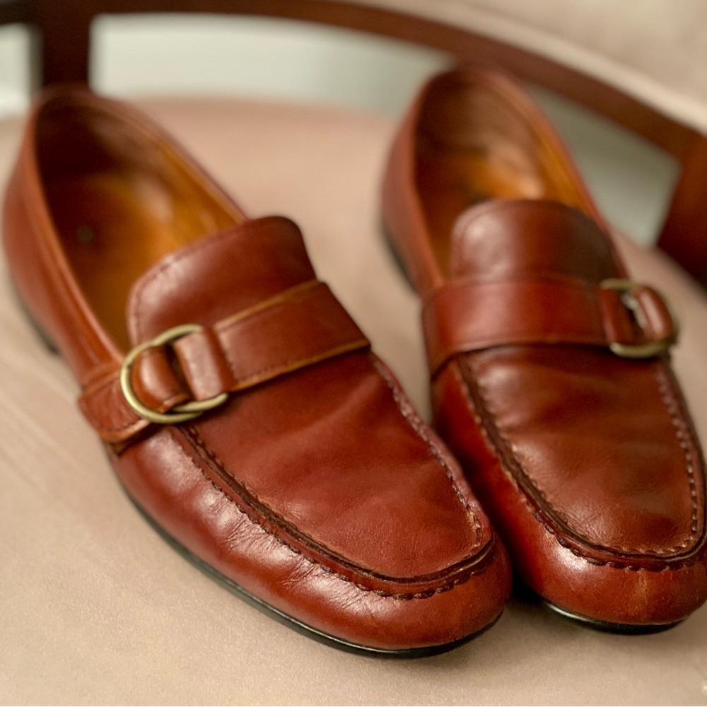 Ralph Lauren Chestnut Leather Loafers
